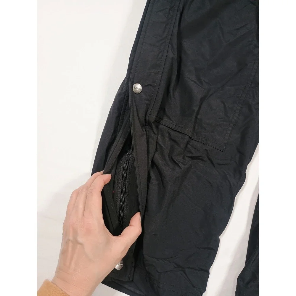 Carhartt Women's Black Zipper Leg Snap Snow Winter Lined Outdoor Pants XL